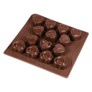 תבנית סיליקון לשוקולד “לבבות” Dr.Oetker