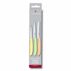 מארז 3 סכיני ירקות VICTORINOX בצבעי פסטל