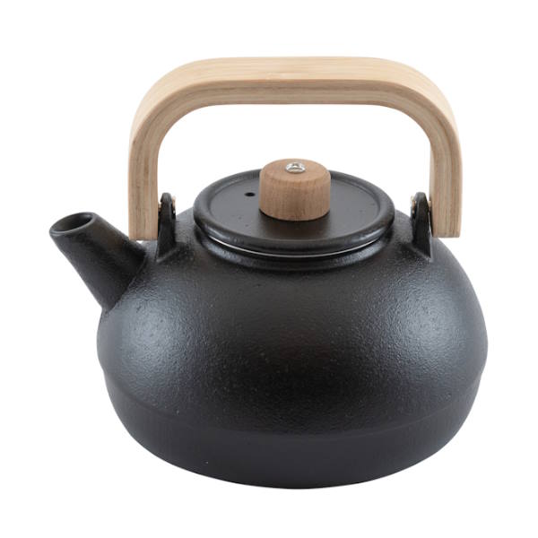 קומקום תה יפני יציקת ברזל 1 ליטר שחור