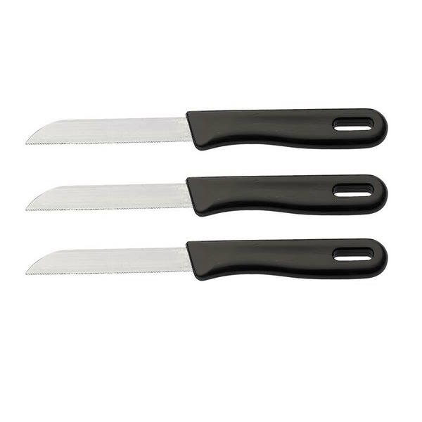 סט 3 סכינים משוננות 8.5 שחור RENA