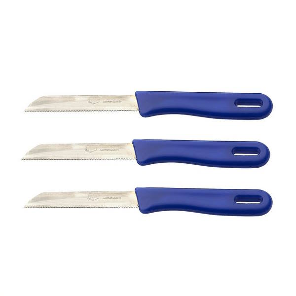סט 3 סכינים משוננות 8.5 כחול RENA
