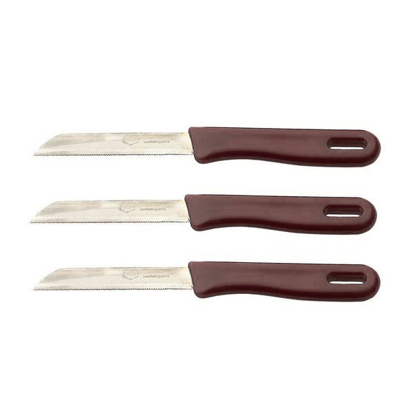 סט 3 סכינים משוננות 8.5 חום RENA